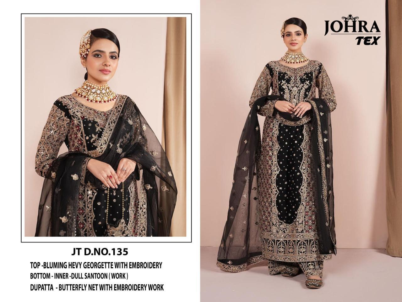 JT 135 Bluming Georgette Embroidery Pakistani Suits Wholesale Shop In Surat